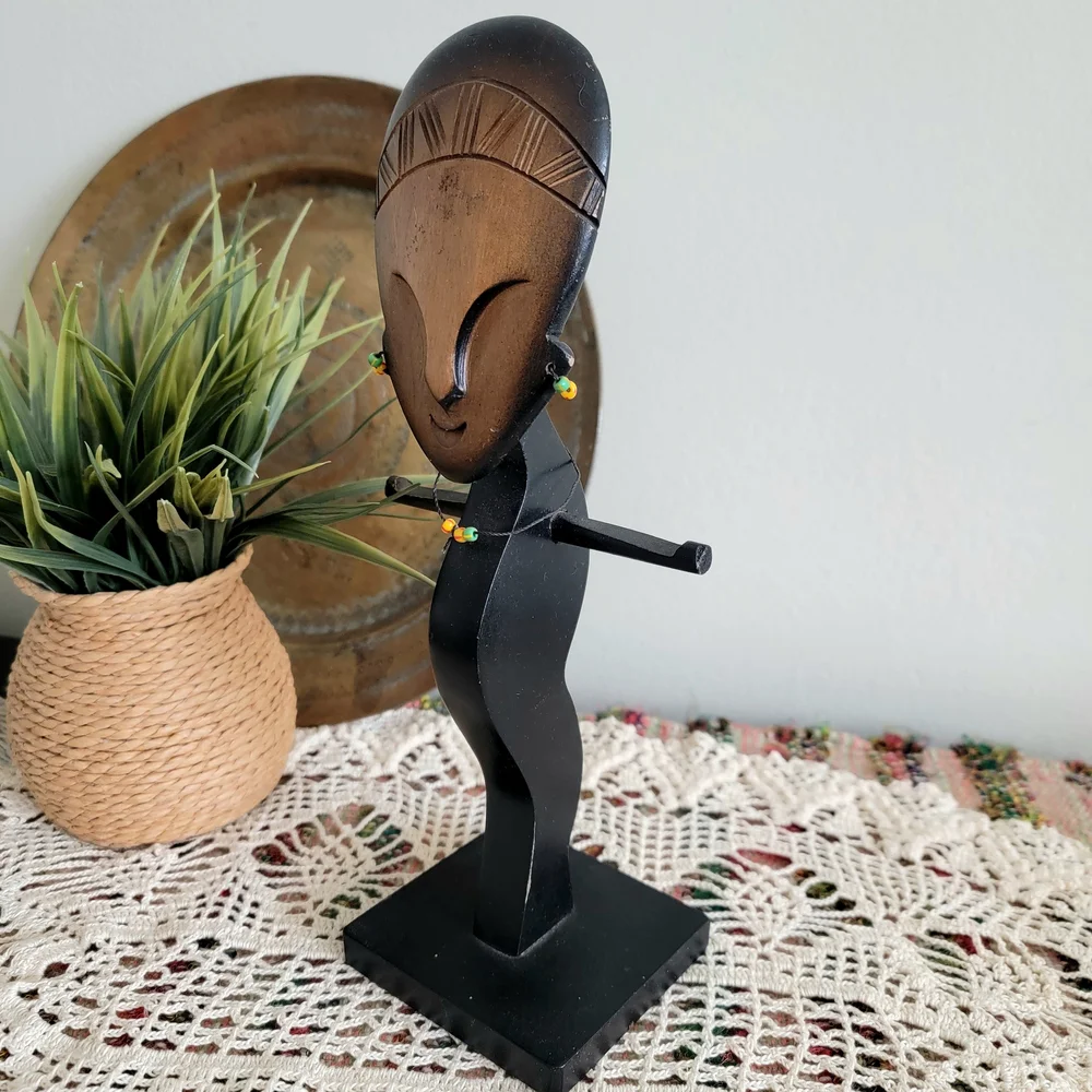 Handcrafted Tribal African jewelry holder boho decor art